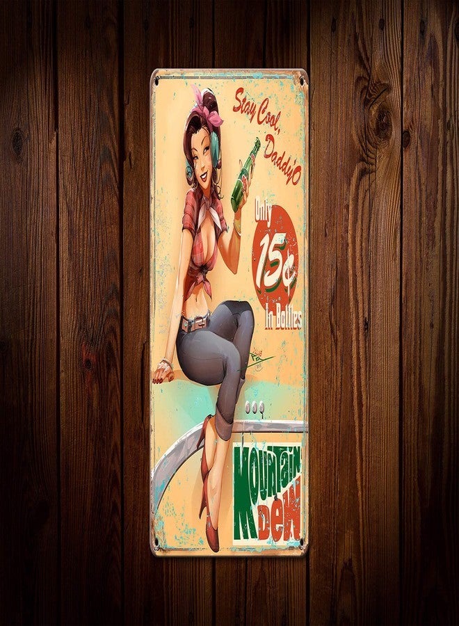 KENSILO Vintage Metal Signs Mountain Dew Chic Art Wall Decor Home Yard Signs Bar Hotel Cafe Pub 8 x 12 inches - Image 5